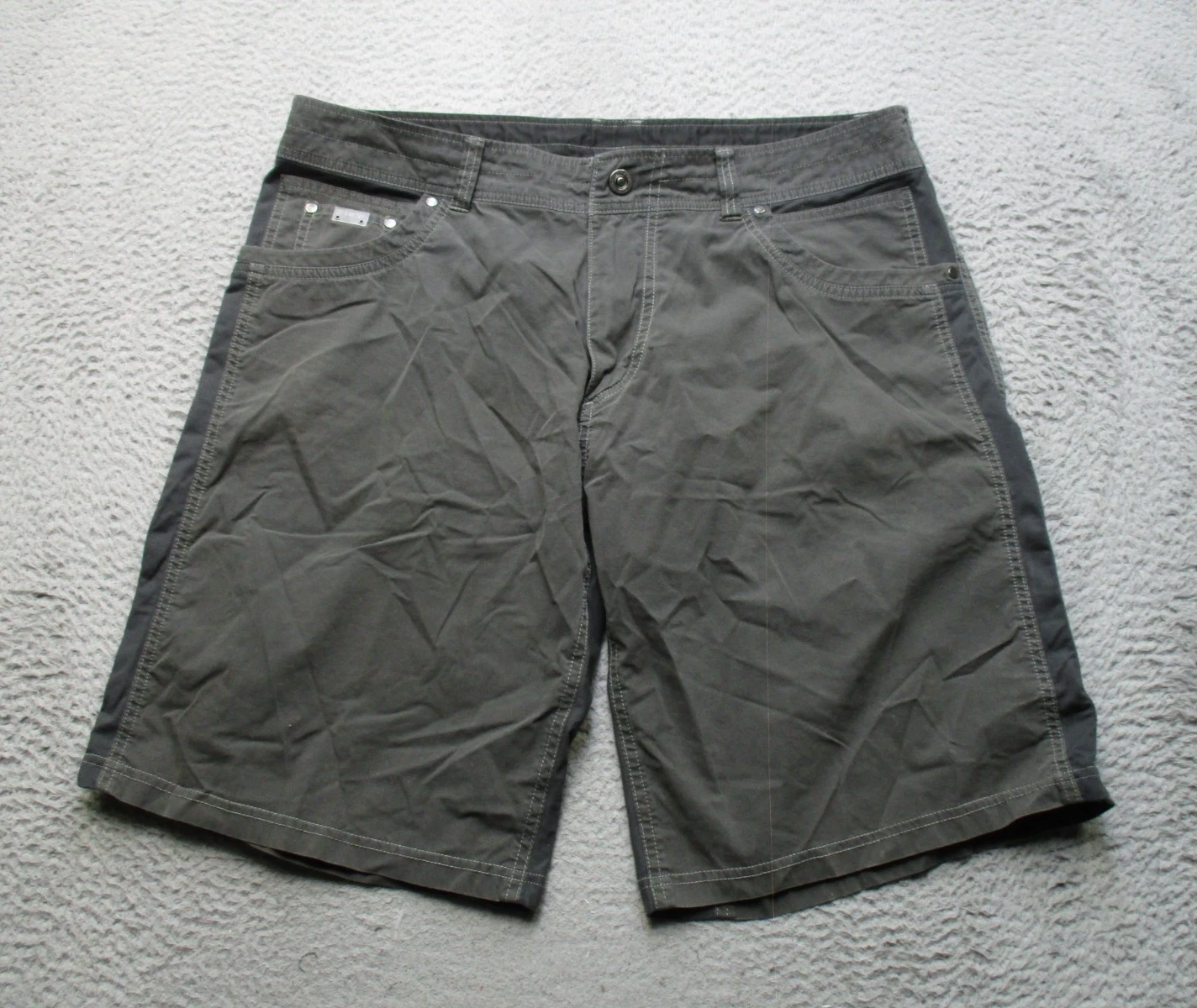 Kuhl Shorts Men 36 Green Radikl Cargo Outdoors Hiking Utility Vented Climbing