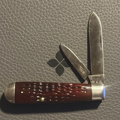 1940-64 Case XX Rare! Spear Point Red Jigged Bone 3.5