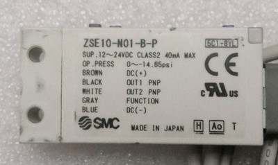 SMC ZSE10-N01-B-P Digital Vacuum Switch, 0~-14.65psi With SMC PSE540-M5