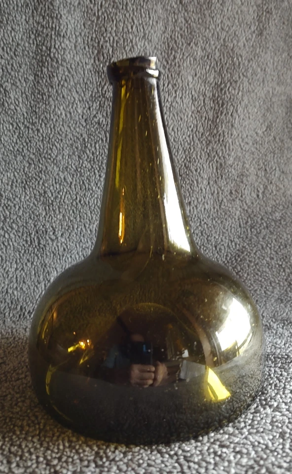 Botella de pezuña de caballo de cebolla holandesa 1740 ¡Bonita! Foto 3 de 4