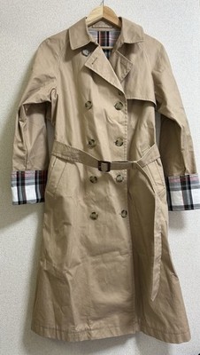 Uniqlo x Jw Anderson Womens Beige Cotton Reversible Check Trench