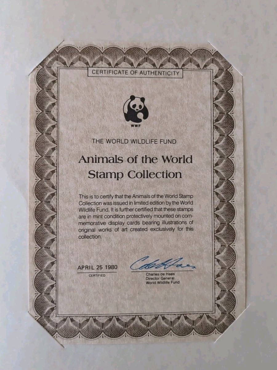 Vintage The World Wildlife Fund Animals Of The World Stamp
