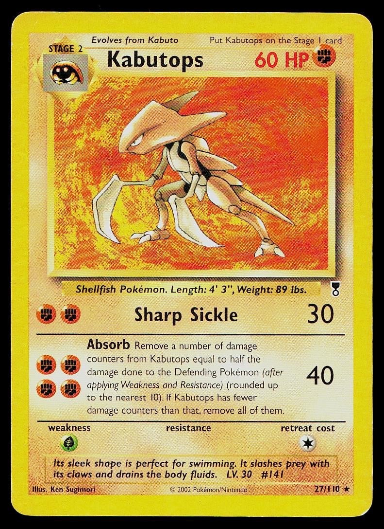 Pokemon Card Legendary Collection Kabutops 27/110 Rare
