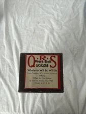 QRS Player Piano Word Roll Whatever Will Be, Will Be #9328