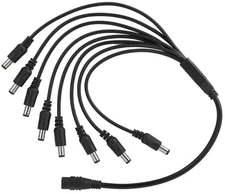 Yustda ID2.1mm Jack to 8-Plug Splitter for Visual Sound 1 Spot Multi-Plug