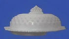 Vintage Fenton Milk Glass Hobnail Oval Butter Dish with Crown Top Lid White