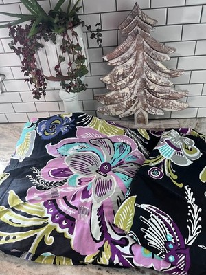 Pottery Barn Teen/Dorm Black and Purple Twin Duvet Cover w/Sham