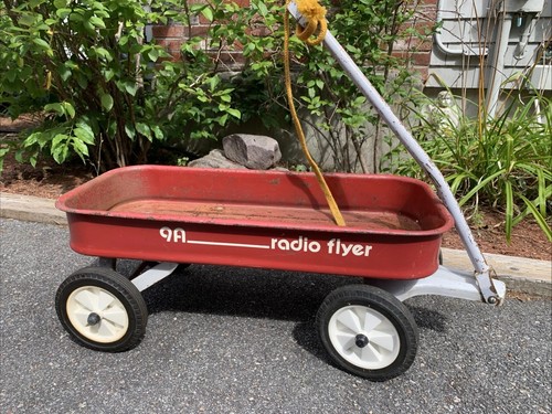 VINTAGE RADIO FLYER 9 A RED WAGON METAL