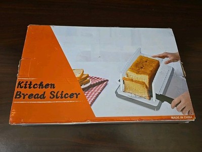 Bread Loaf Slicer Guide Kitchen Foldable Adjustable Slicing Cutter Tool Open Box