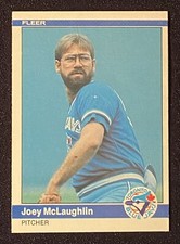 Joey McLaughlin 1984 MLB Toronto Blue Jays Pitcher Baseball Card Fleer #162