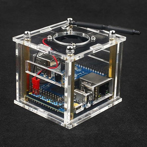 Acrylic Enclosure Clear Shell Cover W/ Cooling Fan For Orange Pi Zero 3 Replace - Afbeelding 6 van 12