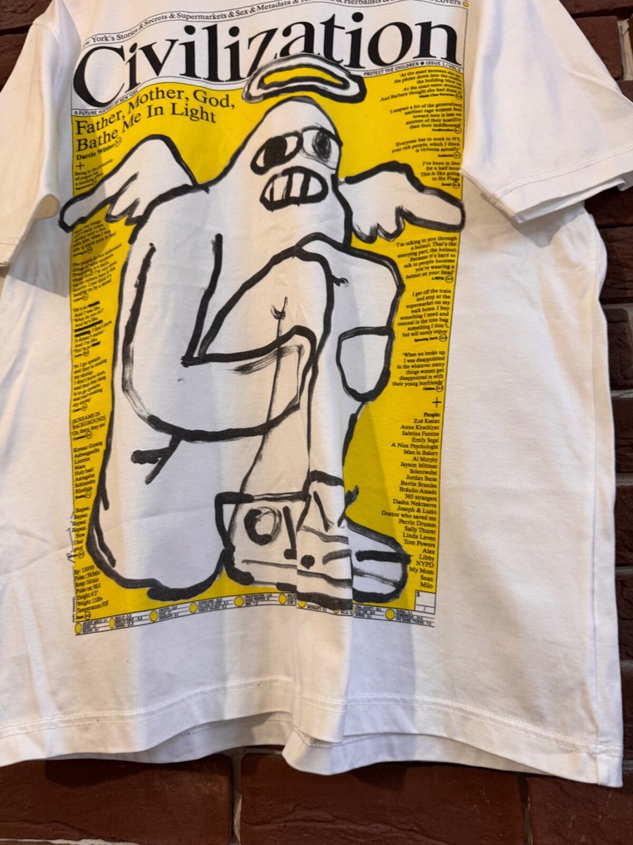 CDG Junya Watanabe Civilization T shirt Japanese Hype L Whit