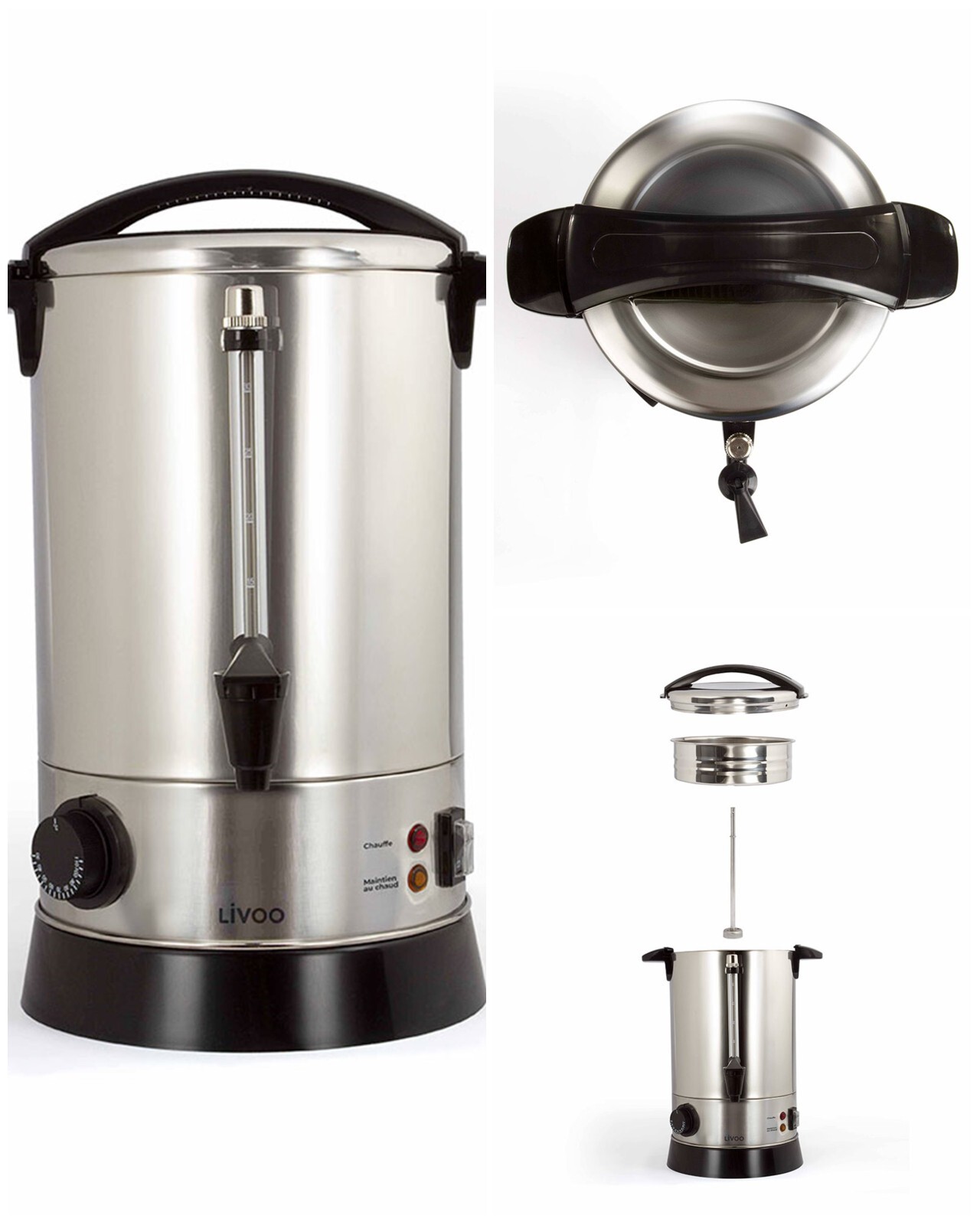 Percolateur à café filtration rapide 950W avec double résistance thermique