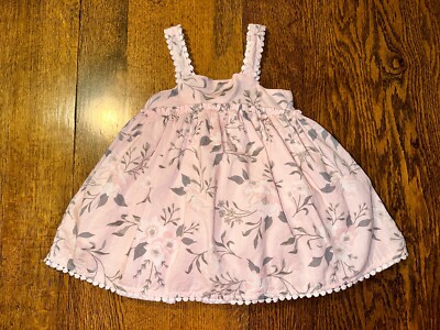 Joie Dress Baby Girl 12 Months Ballet Pink Sleeveless Sundress Floral | eBay