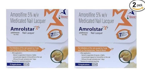 Amrolstar_NailFungal_Lacquer 2.5ML Lacquer Nail Anti FungalTreatment Pack Of 2 - Picture 1 of 3