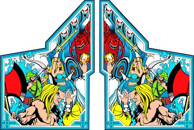 Gauntlet Arcade Side Art 2pc Cabinet Graphics Stickers High Quality Satin Finish