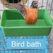 2X Bird Bath Cage Thick Parrot Bath Tub for Indoor Bird Bath Parrot Shower Box