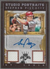 2016 Diamond Kings RC Stephen Piscotty Studio Portraits Dual Jersey Auto /99