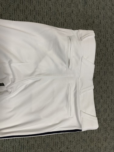 EASTBAY YOUTH LONG OPEN BOTTOM BASEBALL PIPED PANT LARGE WHITE/NAVY BLUE 2263206 - Picture 13 of 14