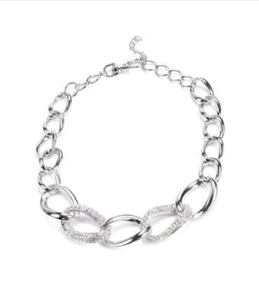 Brand New: Chain in Rose Gold Or Silver With Austrian Crystals