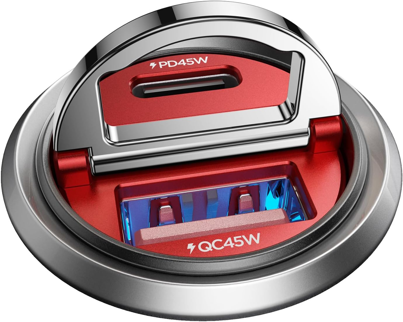 90W USB C Car Charger,[Super Mini Metal] USB C Car Charger Fast Charging Adapter