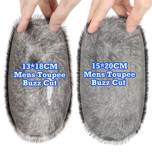 Durable Mens Toupee Hair Replacement System PU Skin Toupee Human Hairpiece 13*18 - Picture 5 of 19