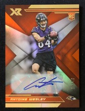 2019 Panini XR Rookies Orange Auto Auto /49 Antoine Wesley #166 Rookie Auto RC