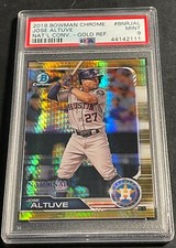 2019 JOSE ALTUVE BOWMAN CHROME CONVENTION GOLD REFRACTOR 12/50 PSA 9 POP 1