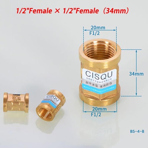 Brass BSP 1/2" 3/4" 1" inch Female Thread Joiner Connector Pipe Fitting Adapter - Picture 6 of 20