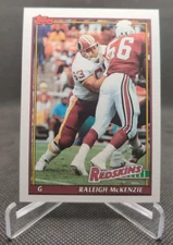 1991 Topps #183 Raleigh McKenzie Washington Redskins football card