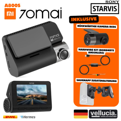 70mai A800S 4K Front Dash Cam STARVIS + 2-Channel Kamera + Hardwire Kit Dashcam
