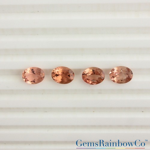 Peach Tourmaline Faceted Natural Loose gemstones in Multiple Shape And Size, - Picture 4 of 13