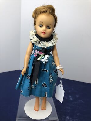 9.5  Vintage Miss Nancy Ann Doll Vinyl Head Blonde Vintage Dress #sx