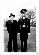 Handsome Military Man Soldier Army Navy Marines WWII 1940s Vintage Photo