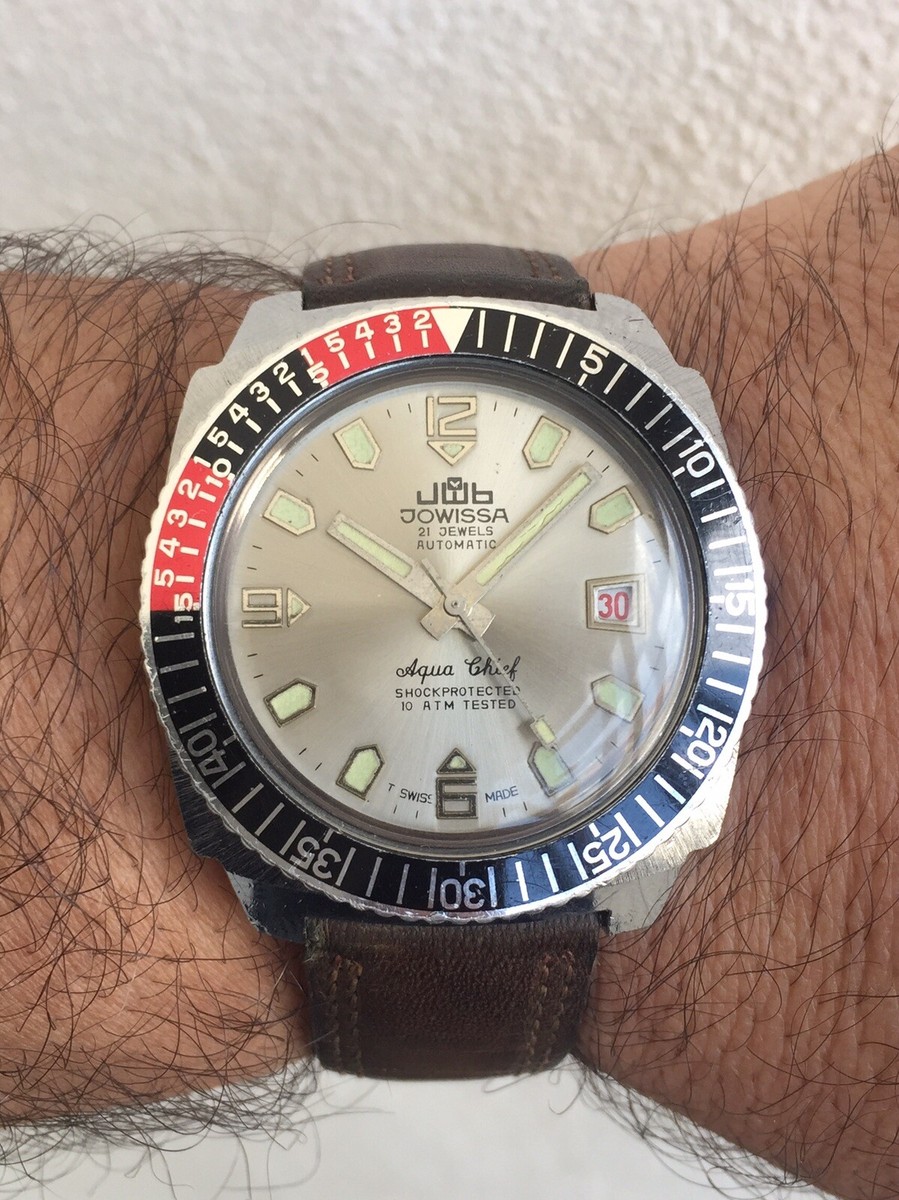 Vintage Very Rare Jwb Jowissa Aqua Chief 21 Jewels Watch,Orologio