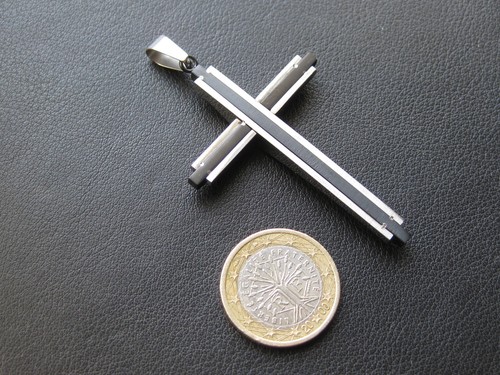 Kreuz Edelstahl massiv Anhänger Petruskreuz Kettenanhänger mehrteilig / 205 - Picture 7 of 8