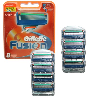 8 razor blades Gillete Gilette Gilete 8 Gillette Fusion Klingen im Blister