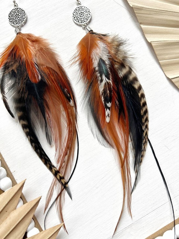 Western Boho Feather Earrings for Rodeo and Boho Style Accessories