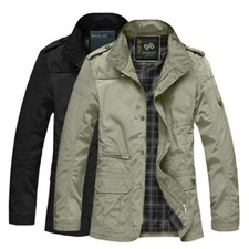 Cappotto Uomo Camicia Giacca Oversize E Casuale Vintage Outwear Con Collo Alti