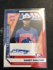 SANDY SANCHEZ 2021 ELITE EXTRA DPL RC AUTO #213 DOMINICAN AUTOGRAPH  #443