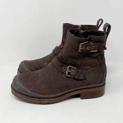 Ugg Australia Alston Boots Zipper Buckle Suede Brown Men's Size 7 - Picture 3 of 8