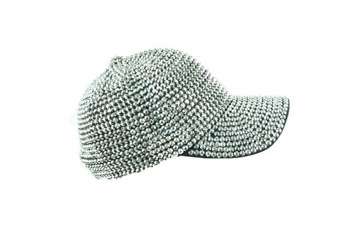 Baseball Cap Bling Full Rhinestone Studded Cotton Caps Fashion Hat Adjustable - Picture 2 of 6