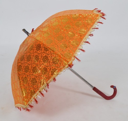 100 Pcs Lot Indian Decorative Umbrella Hand Embroidered Vintage Sun Parasol - Picture 3 of 8