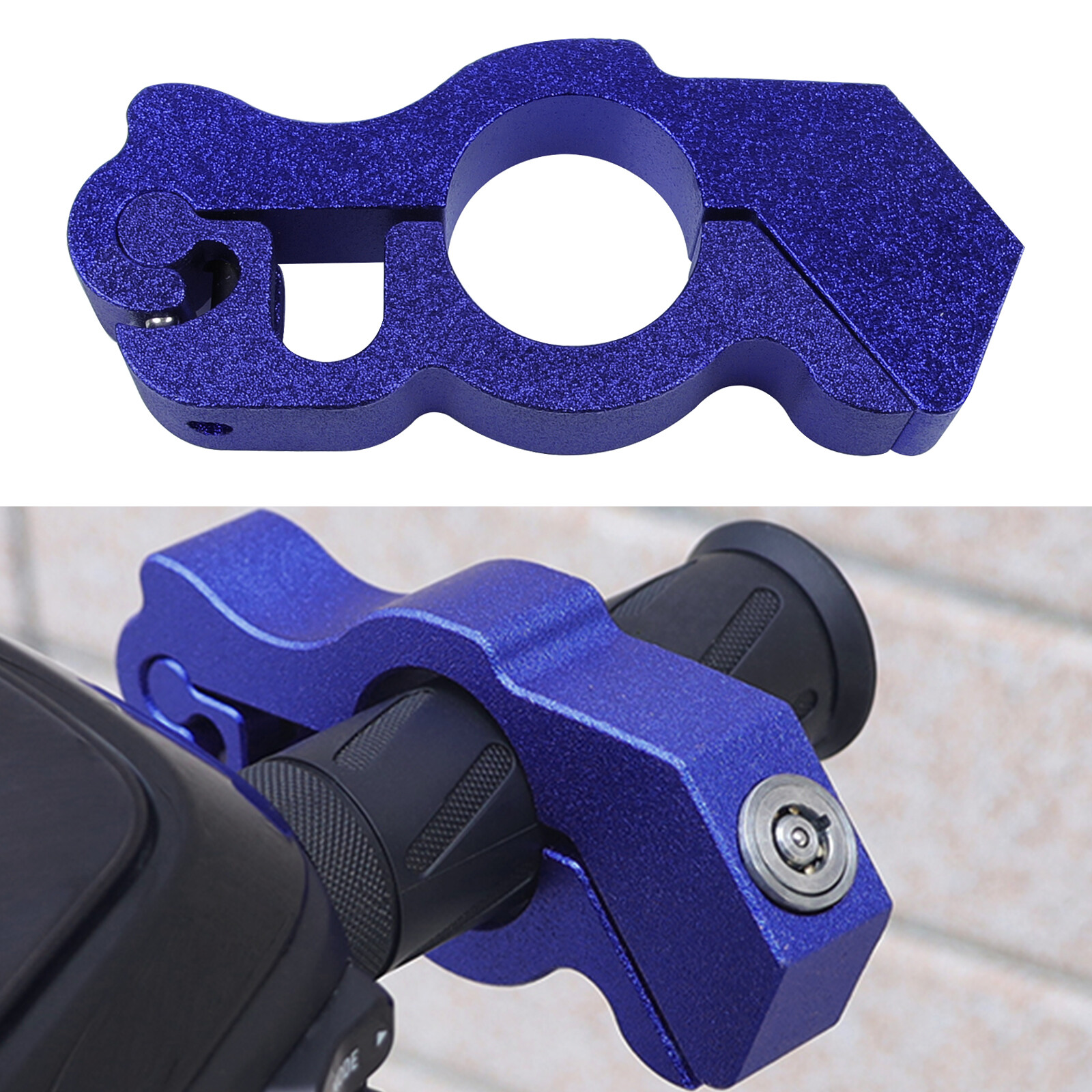 Motorcycle Bike ATV Handlebar Grip Brake Lever Throttle Security Lock Anti-Theft
