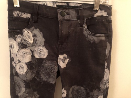 J Brand Womens JB002415 Jeans Skinny Fleur Noir Black Flower Size 24W - Picture 5 of 8