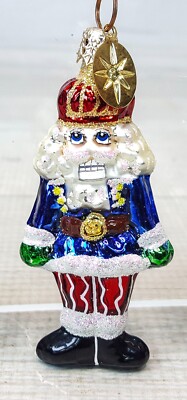 Vintage Christopher Radko Little Gem 3'' Glass Ornament Cookie Cracker Nutcracker