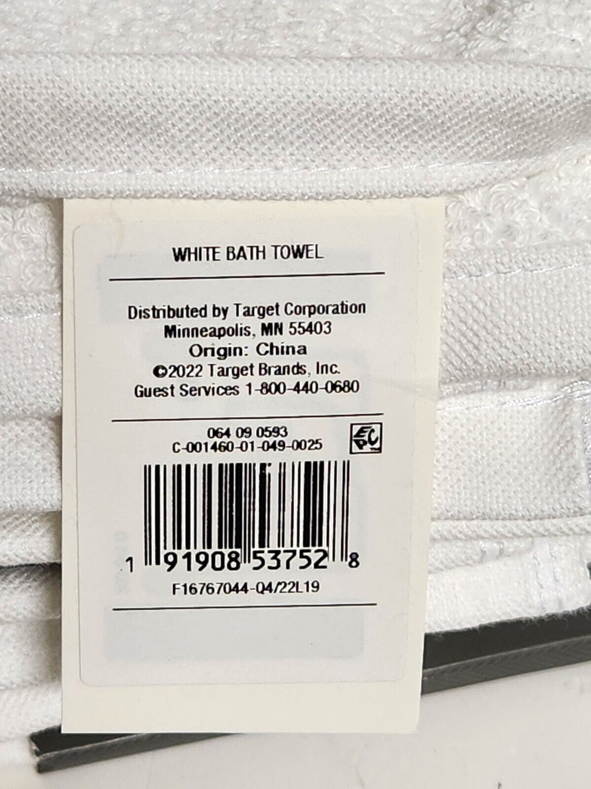 2pk Threshold Performance Texture Bath Towel White  - New