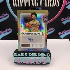 2022 Chronicles Optic Draft Michael Devoe College Ticket Auto