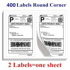 400 Half Sheet Address Shipping Mailing Label 8.5 x 5.5 Self Adhesive