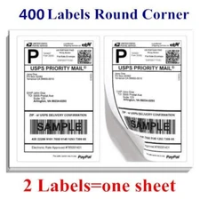 400 Half Sheet Address Shipping Mailing Label 8.5 x 5.5 Self Adhesive